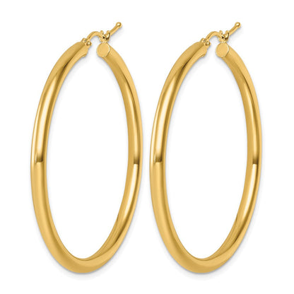14K Gelbgold Poliert 3mm Creolen