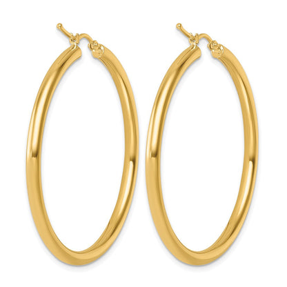14K Gelbgold Poliert 3mm Creolen