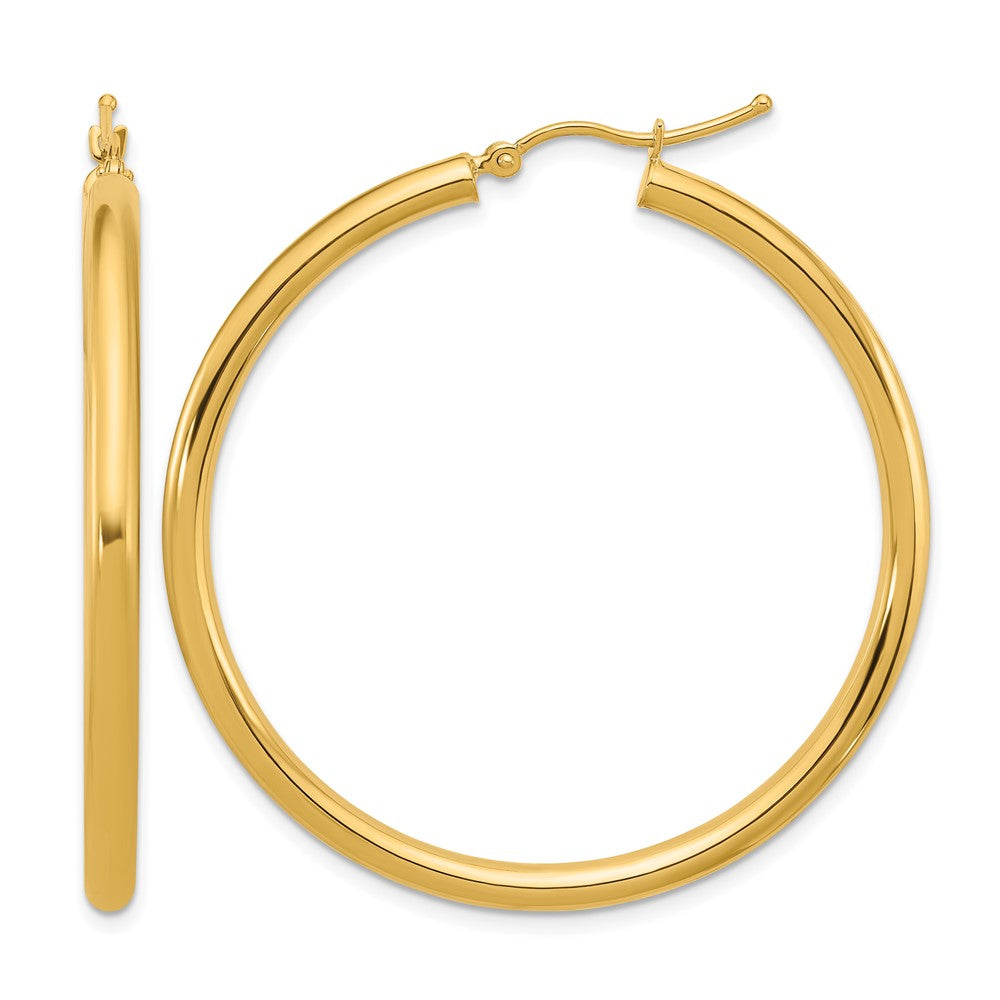 14K Gelbgold Poliert 3mm Creolen