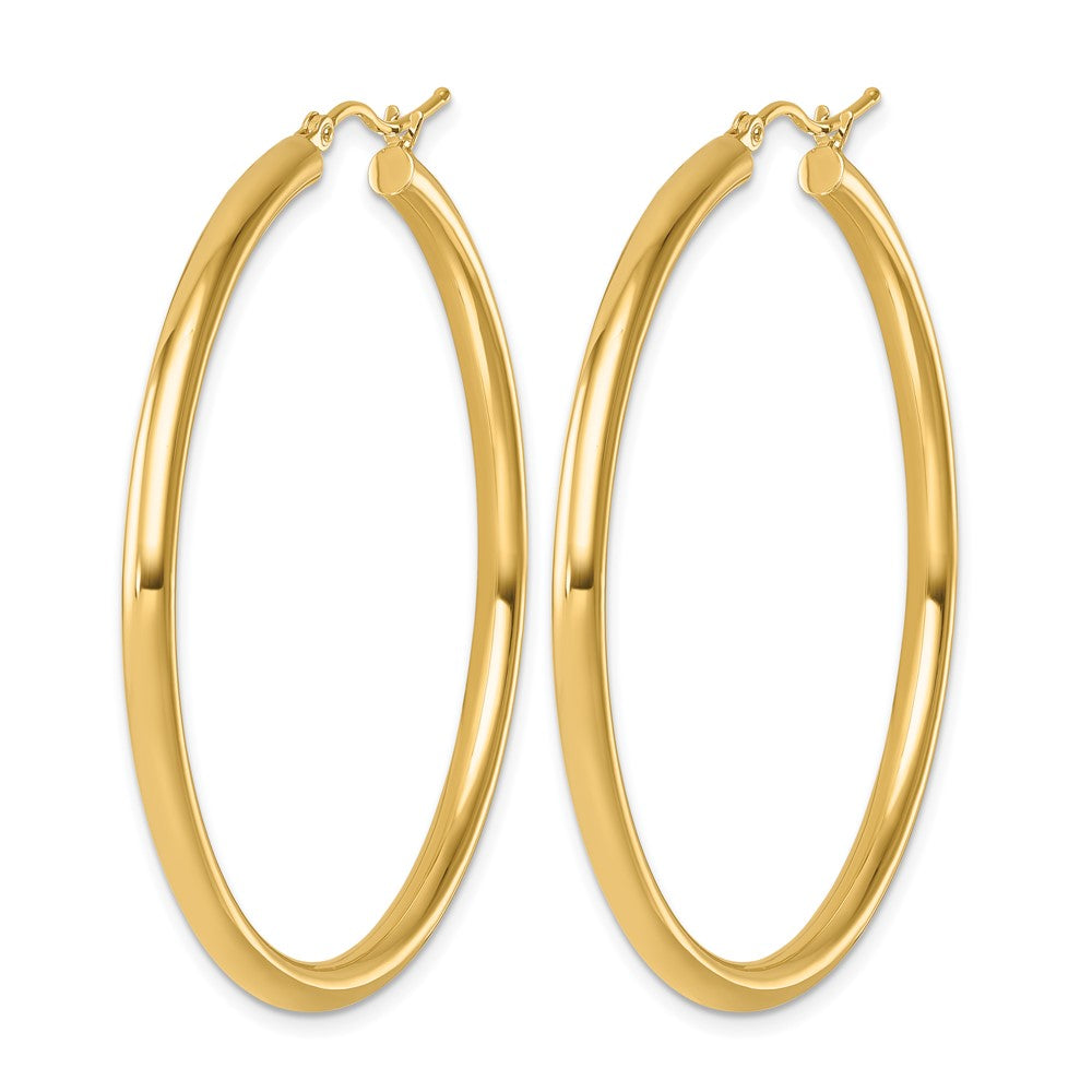 14K Gelbgold Poliert 3mm Creolen