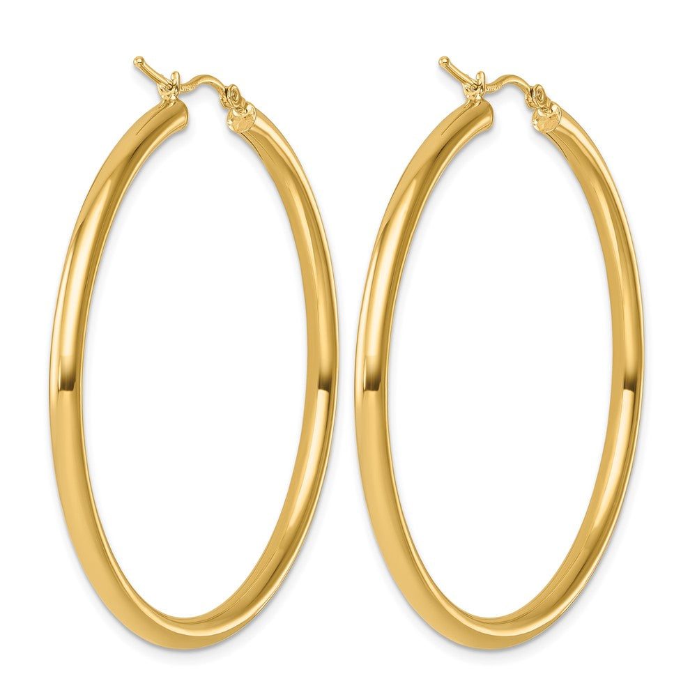 14K Gelbgold Poliert 3mm Creolen