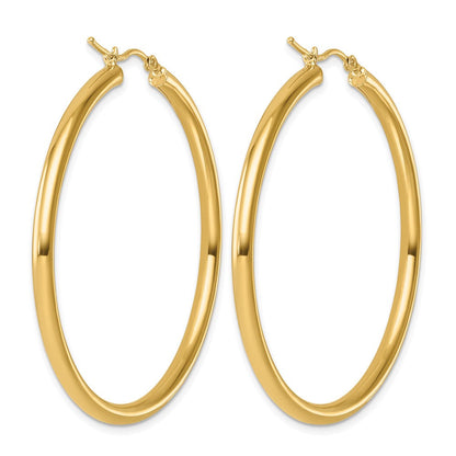 14K Gelbgold Poliert 3mm Creolen