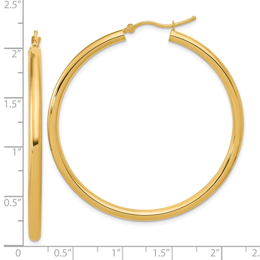 14K Gelbgold Poliert 3mm Creolen