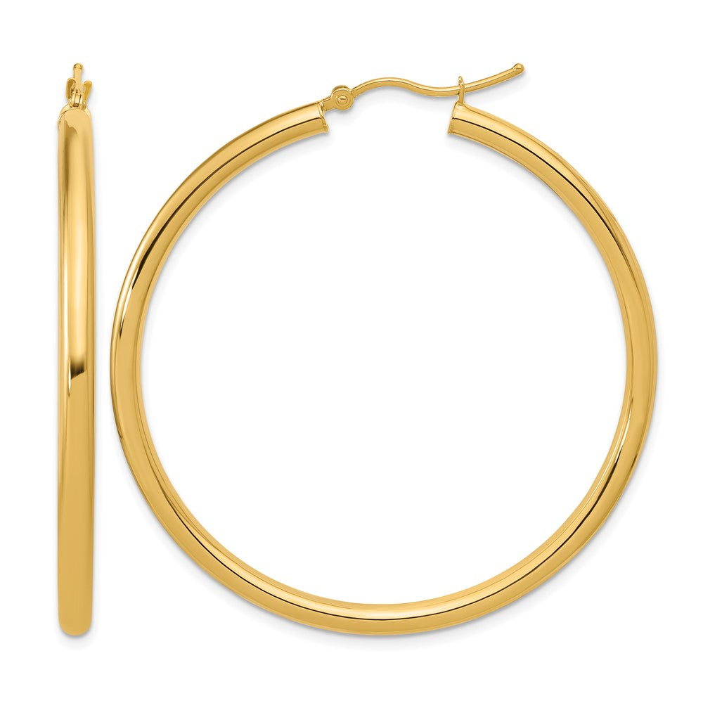 14K Gelbgold Poliert 3mm Creolen