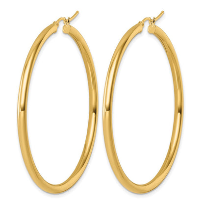 14K Gelbgold Poliert 3mm Creolen