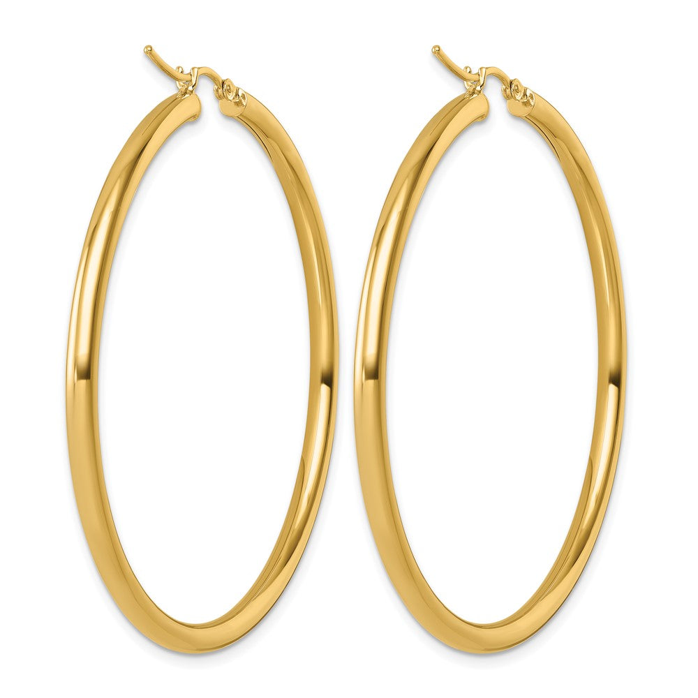 14K Gelbgold Poliert 3mm Creolen