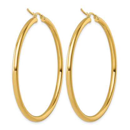 14K Gelbgold Poliert 3mm Creolen