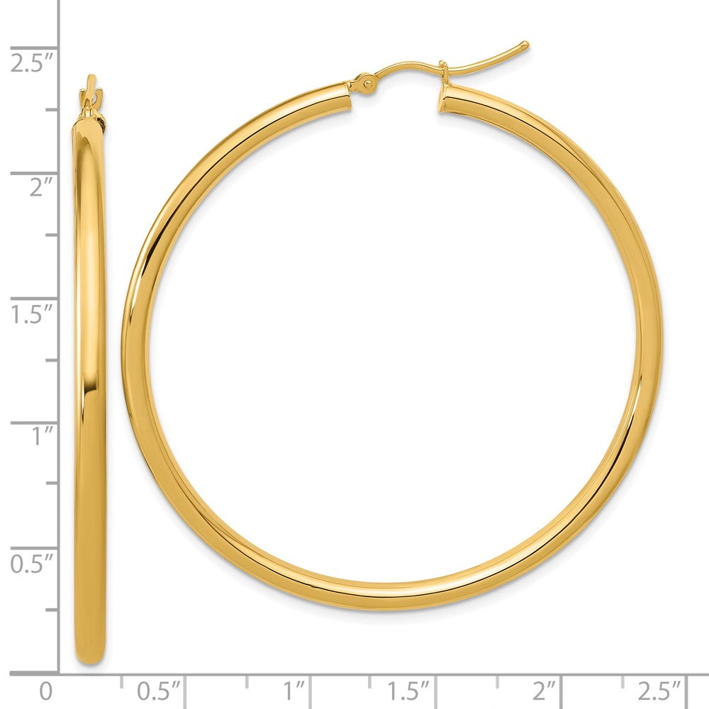 14K Gelbgold Poliert 3mm Creolen