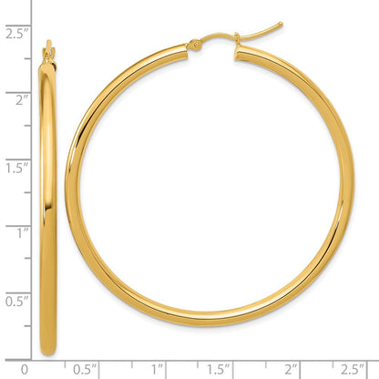14K Gelbgold Poliert 3mm Creolen