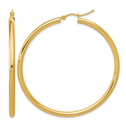 14K Gelbgold Poliert 3mm Creolen