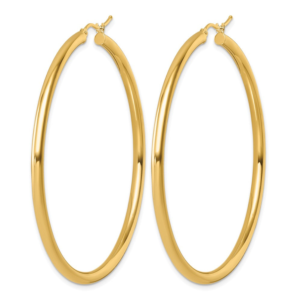 14K Gelbgold Poliert 3mm Creolen
