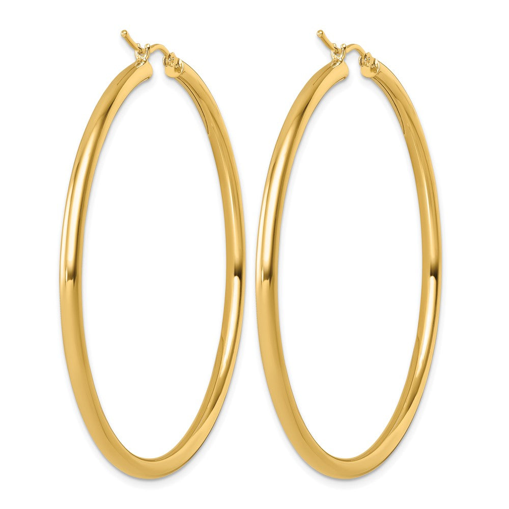 14K Gelbgold Poliert 3mm Creolen