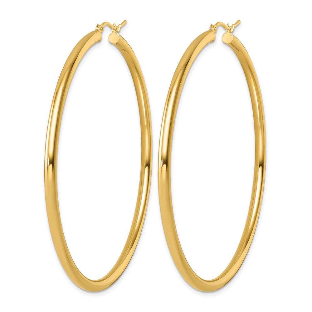 14K Gelbgold Poliert 3mm Creolen