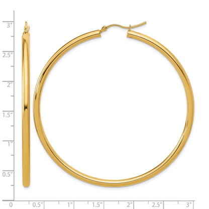 14K Gelbgold Poliert 3mm Creolen