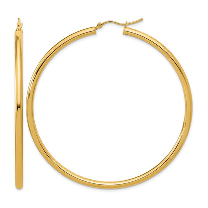 14K Gelbgold Poliert 3mm Creolen