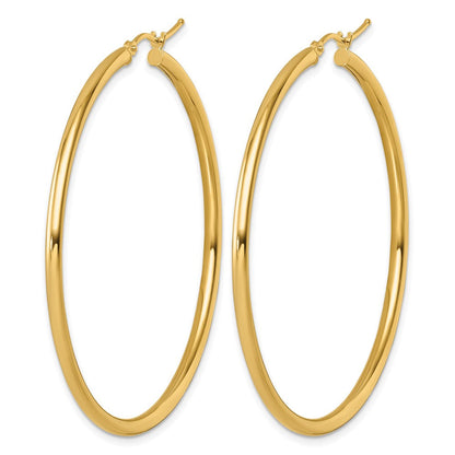 14K Gelbgold Poliert 2.5mm Creolen