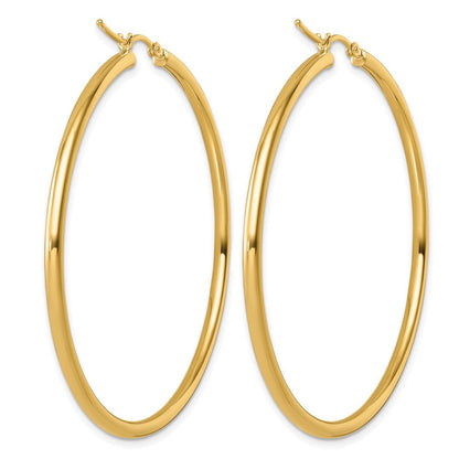 14K Gelbgold Poliert 2.5mm Creolen