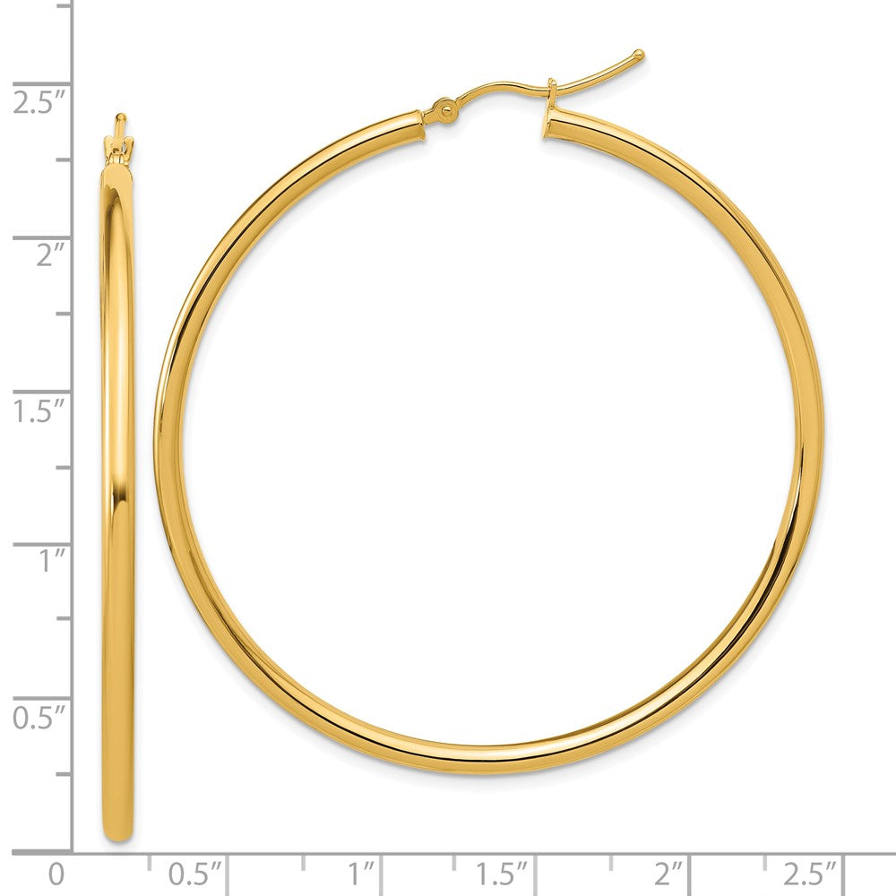 14K Gelbgold Poliert 2.5mm Creolen