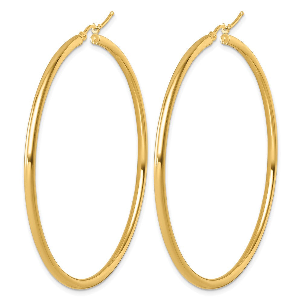 14K Gelbgold Poliert 2.5mm Creolen