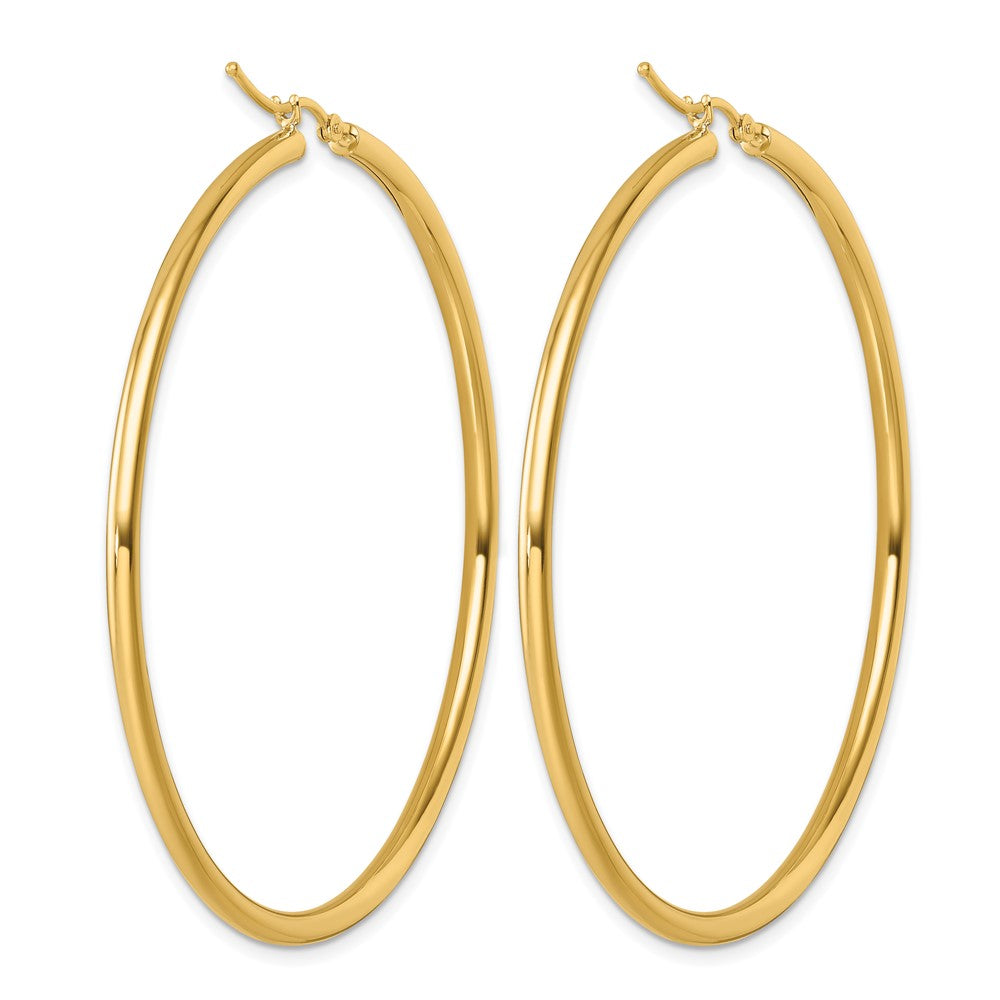 14K Gelbgold Poliert 2.5mm Creolen