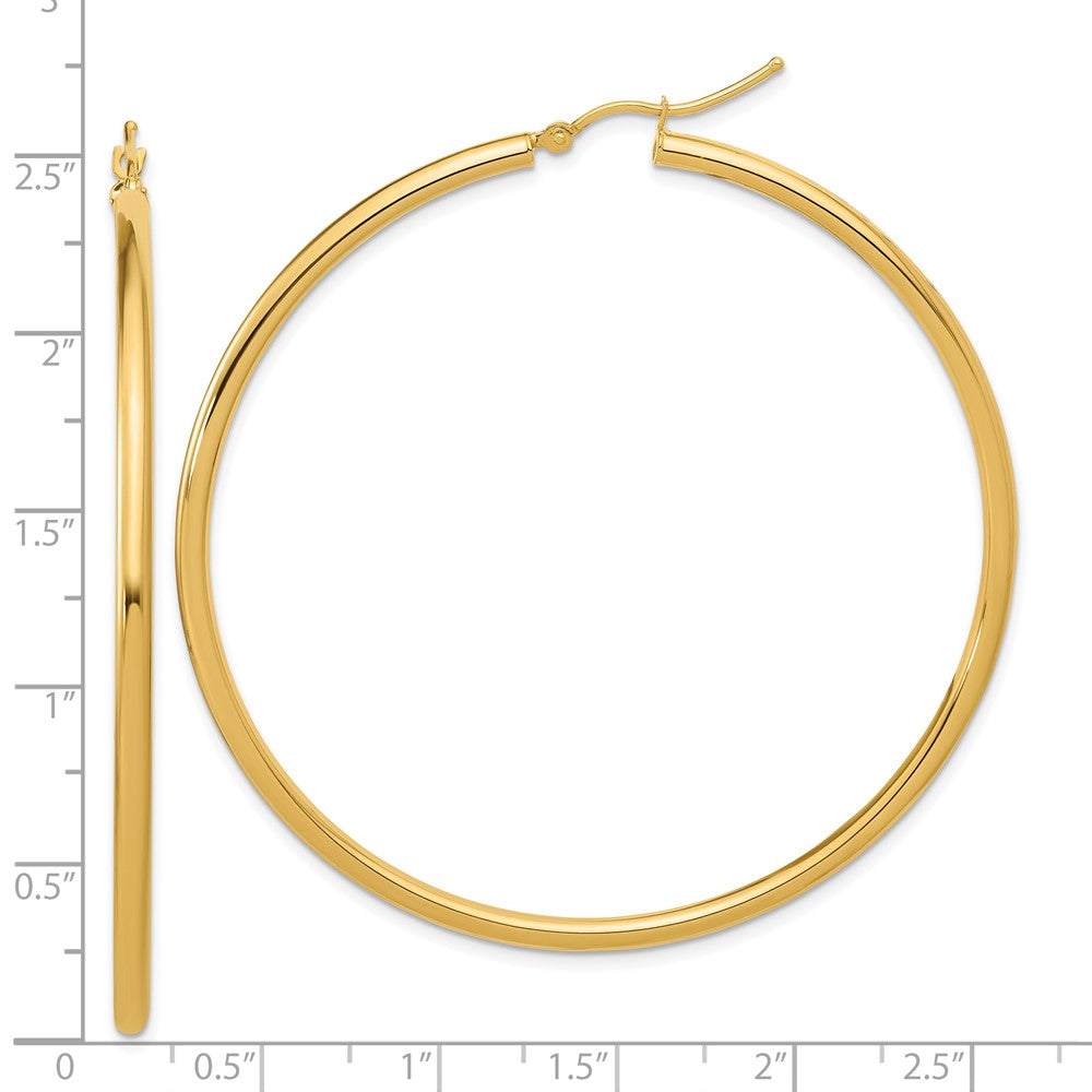 14K Gelbgold Poliert 2.5mm Creolen