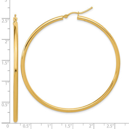 14K Gelbgold Poliert 2.5mm Creolen