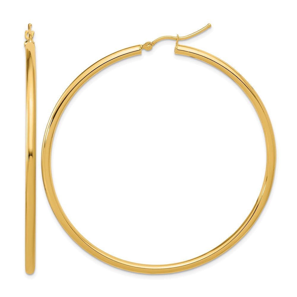 14K Gelbgold Poliert 2.5mm Creolen