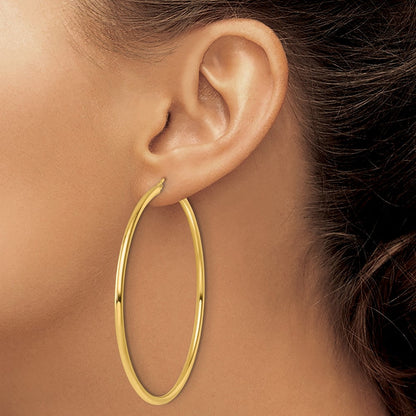14K Gelbgold Poliert 2.5mm Creolen