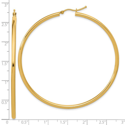 14K Gelbgold Poliert 2.5mm Creolen