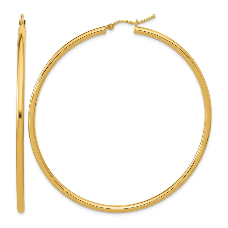 14K Gelbgold Poliert 2.5mm Creolen