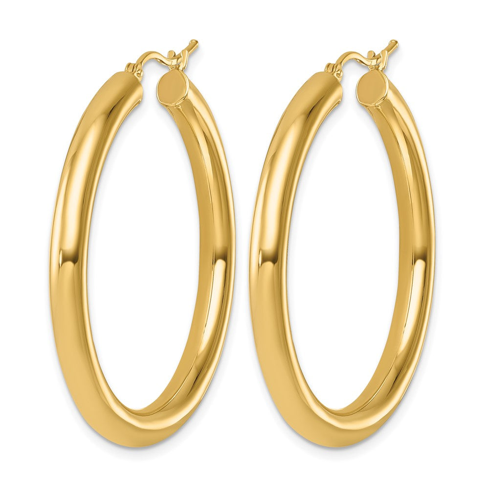 14K Gelbgold Poliert 4mm Creolen