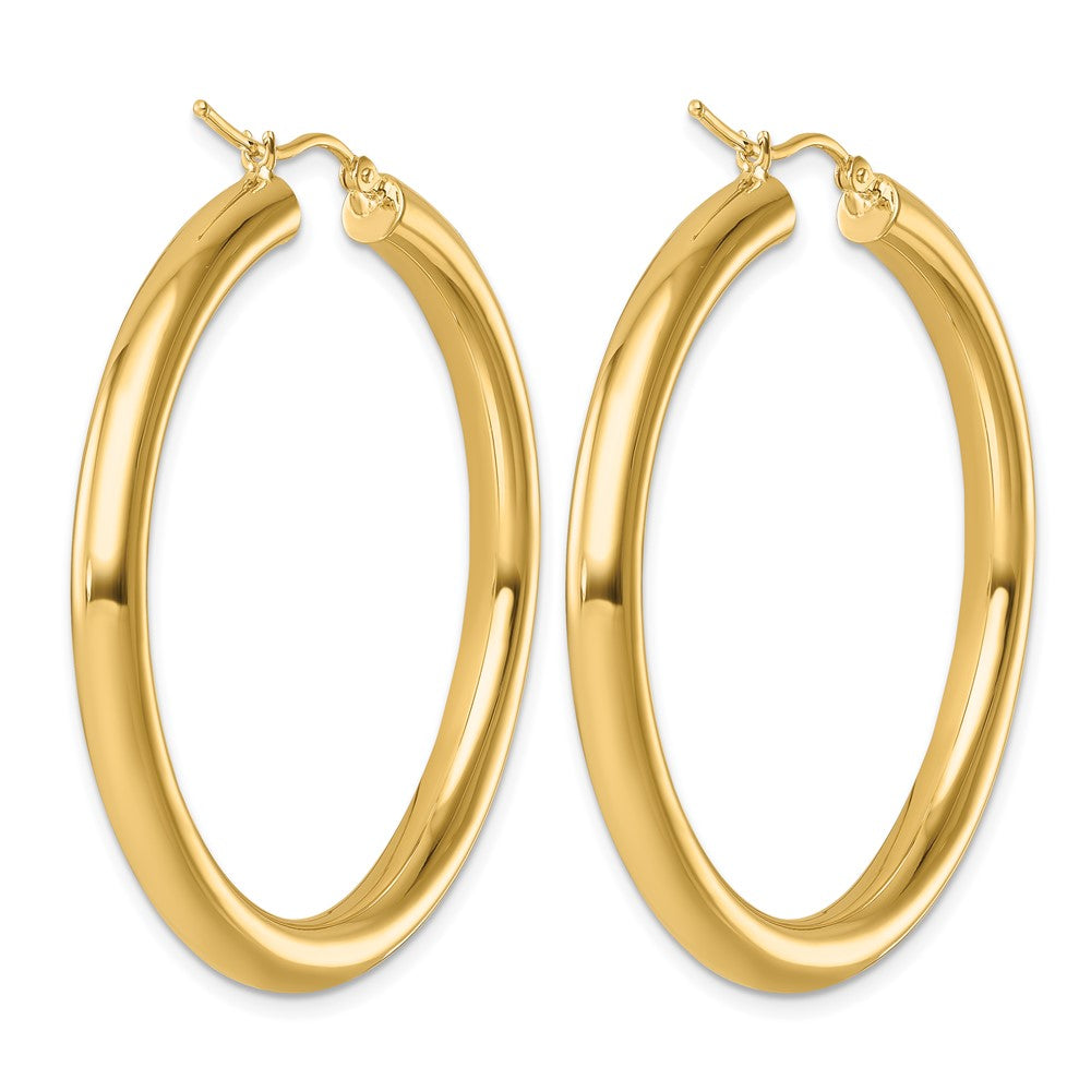 14K Gelbgold Poliert 4mm Creolen