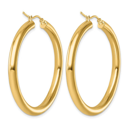 14K Gelbgold Poliert 4mm Creolen