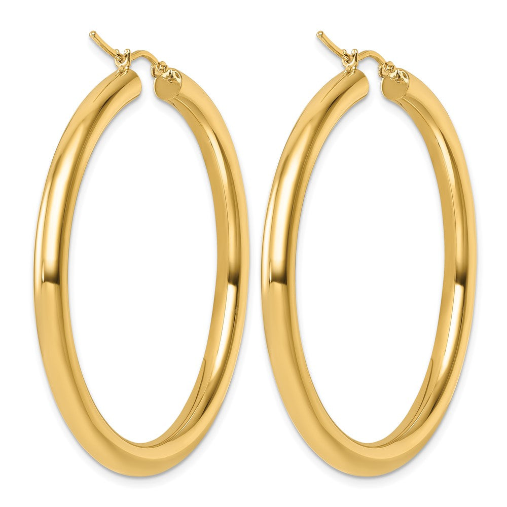 14K Gelbgold Poliert 4mm Creolen