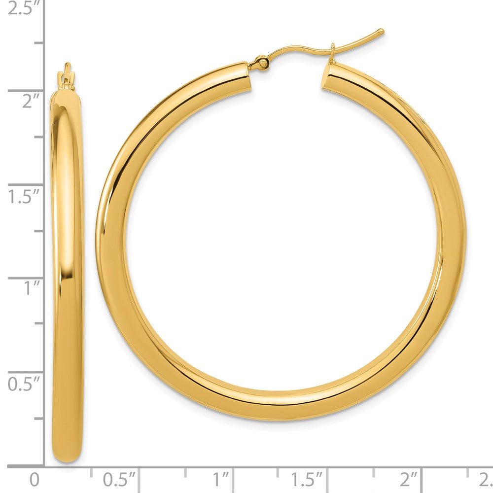 14K Gelbgold Poliert 4mm Creolen