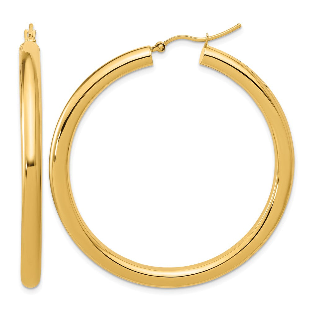 14K Gelbgold Poliert 4mm Creolen