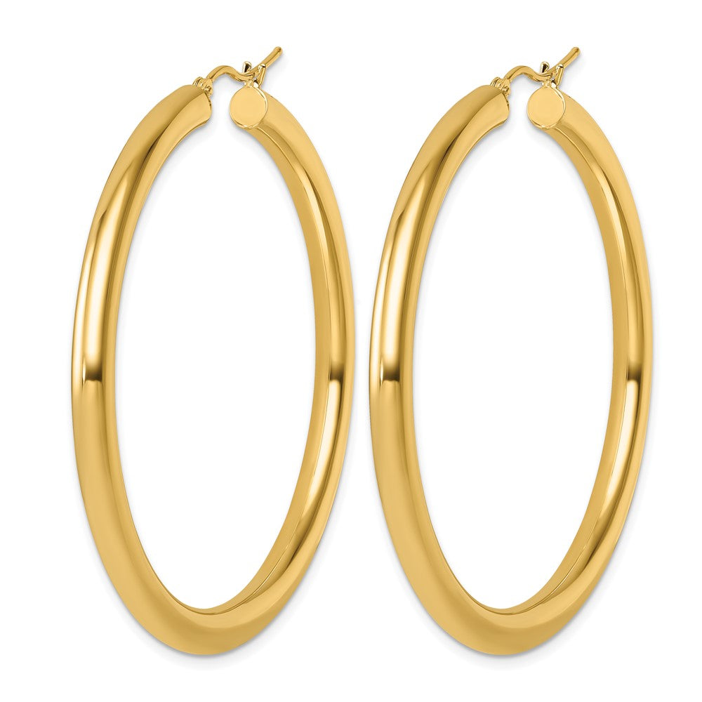 14K Gelbgold Poliert 4mm Creolen