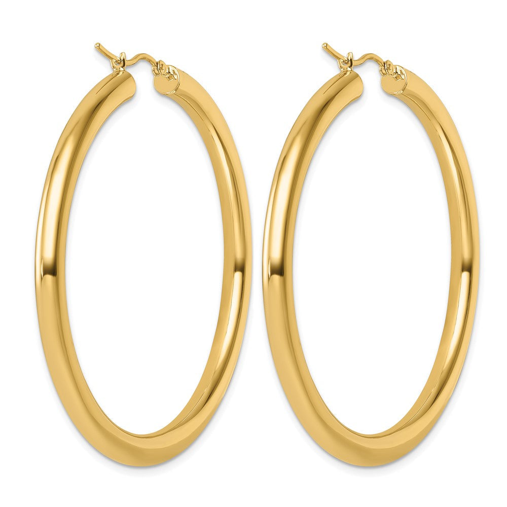 14K Gelbgold Poliert 4mm Creolen