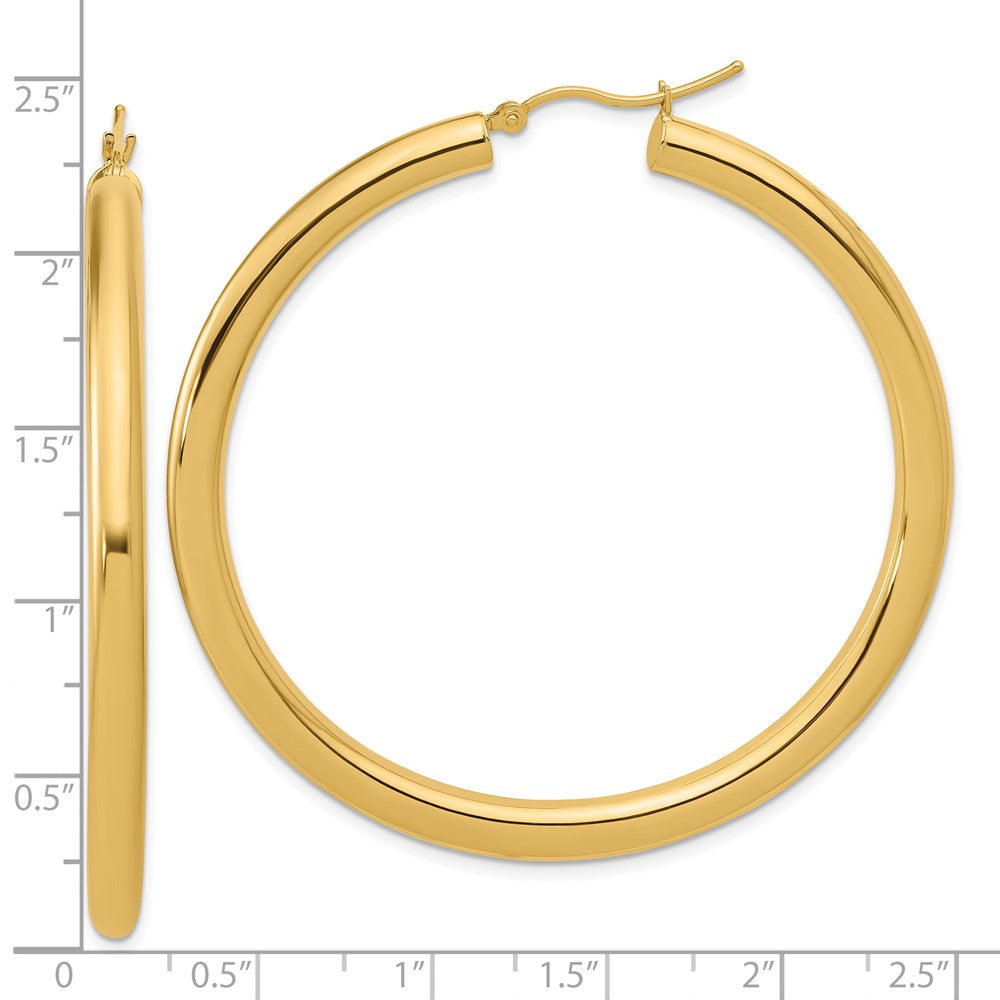 14K Gelbgold Poliert 4mm Creolen