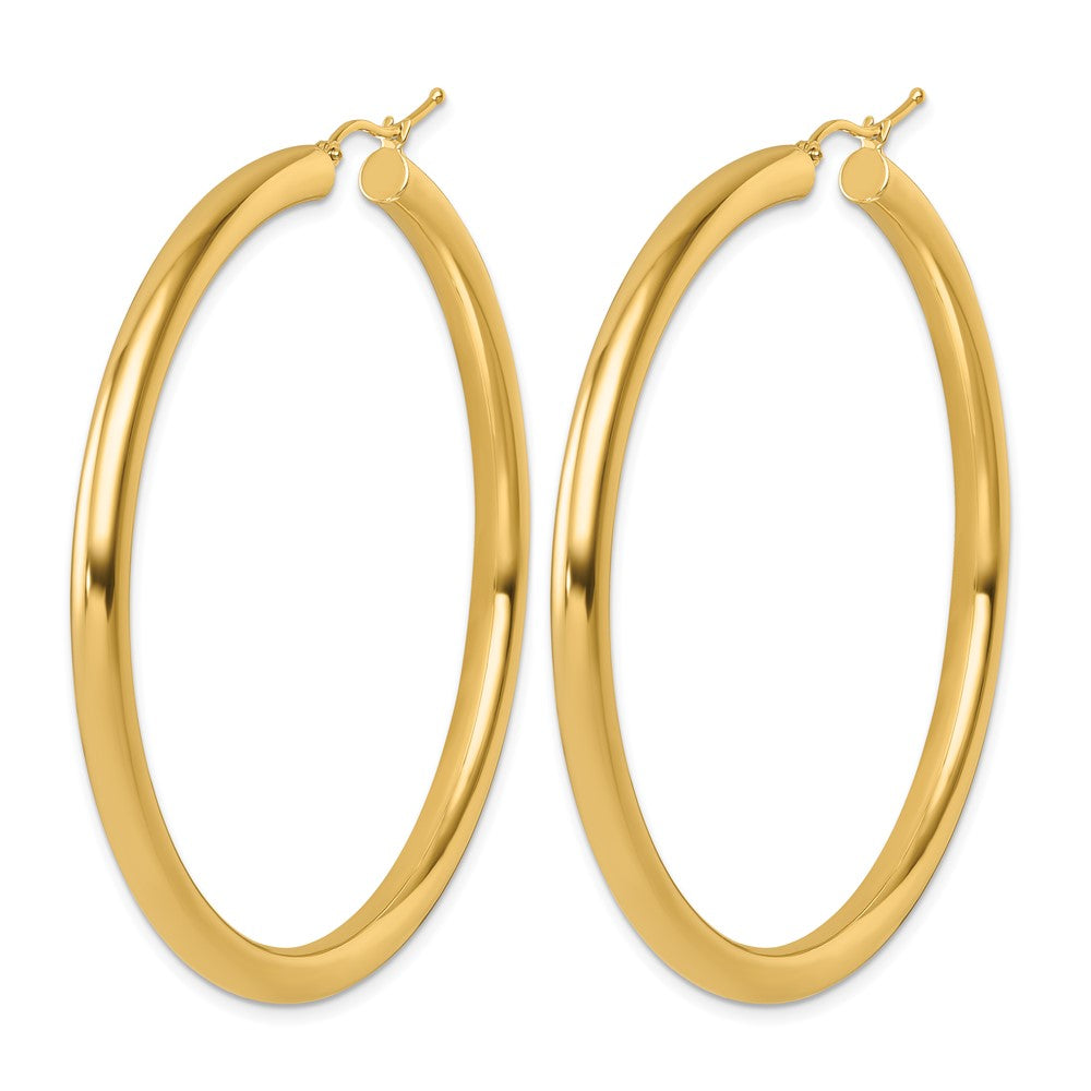 14K Gelbgold Poliert 4mm Creolen