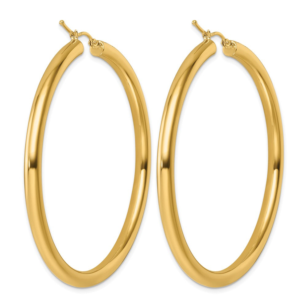 14K Gelbgold Poliert 4mm Creolen