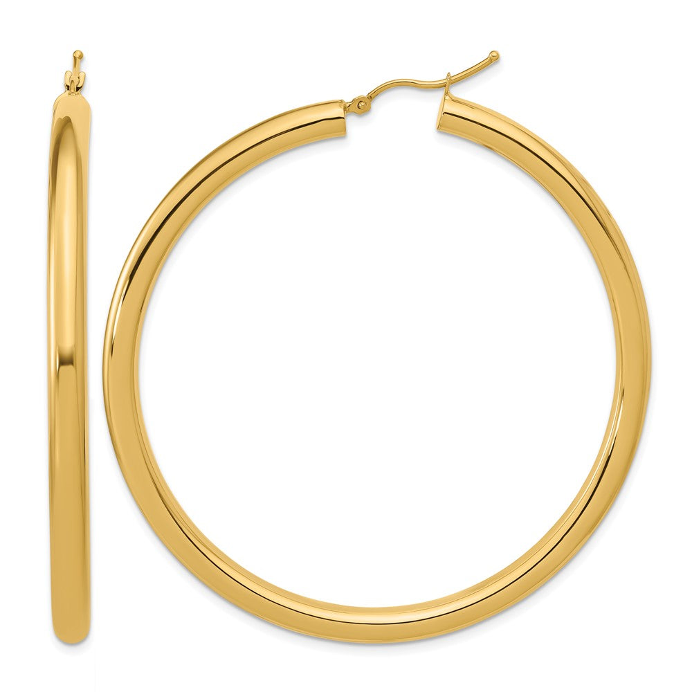 14K Gelbgold Poliert 4mm Creolen