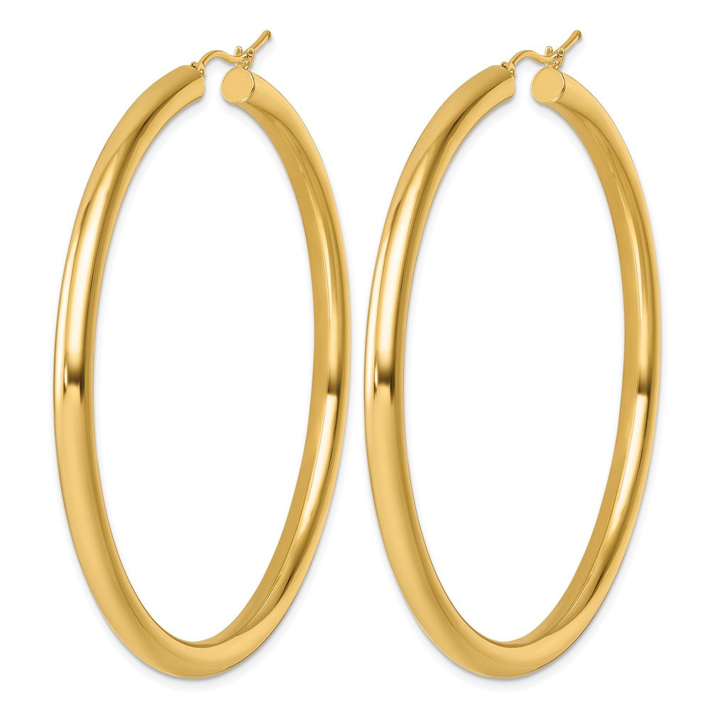 14K Gelbgold Poliert 4mm Creolen