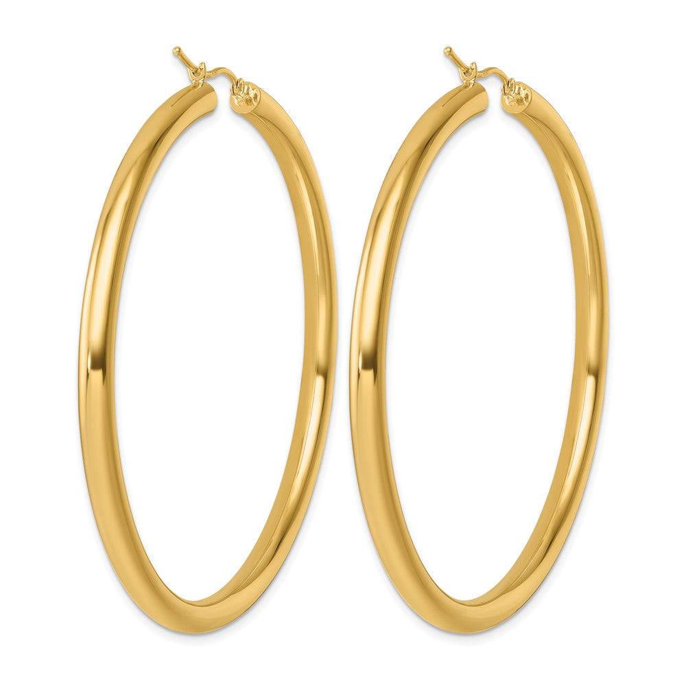 14K Gelbgold Poliert 4mm Creolen