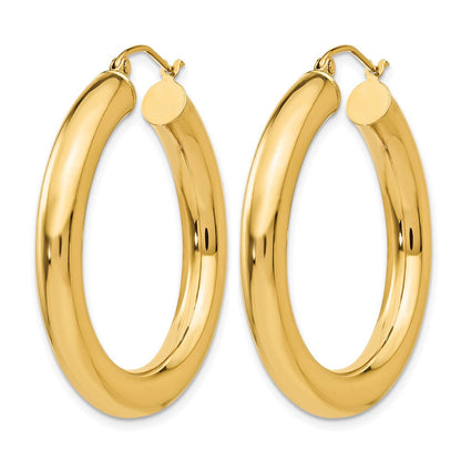 14K Gelbgold Poliert 5mm Creolen