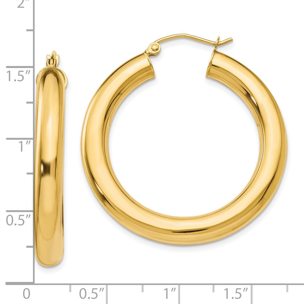 14K Gelbgold Poliert 5mm Creolen