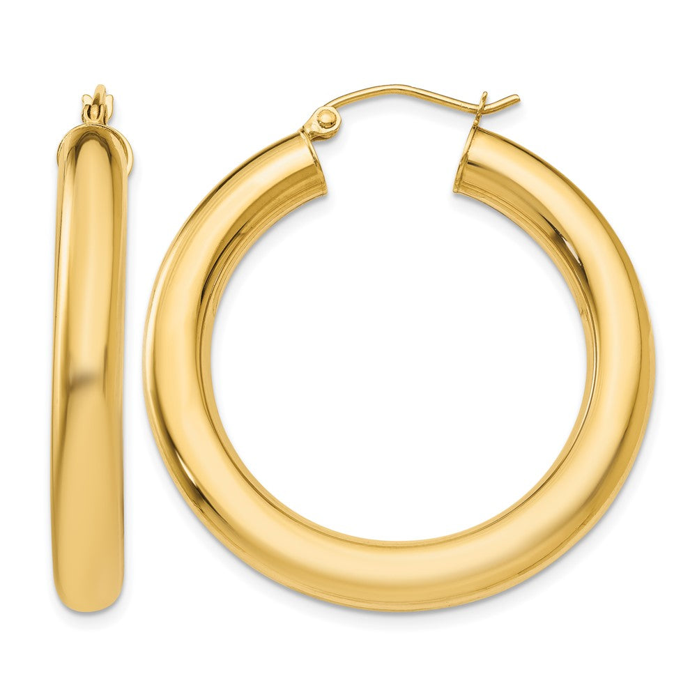 14K Gelbgold Poliert 5mm Creolen