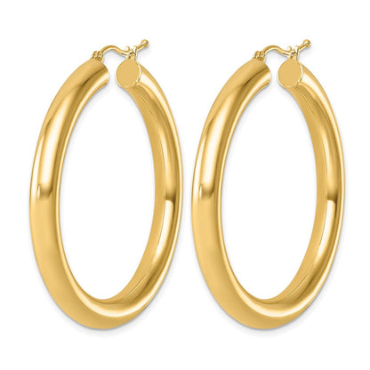 14K Gelbgold Poliert 5mm Creolen
