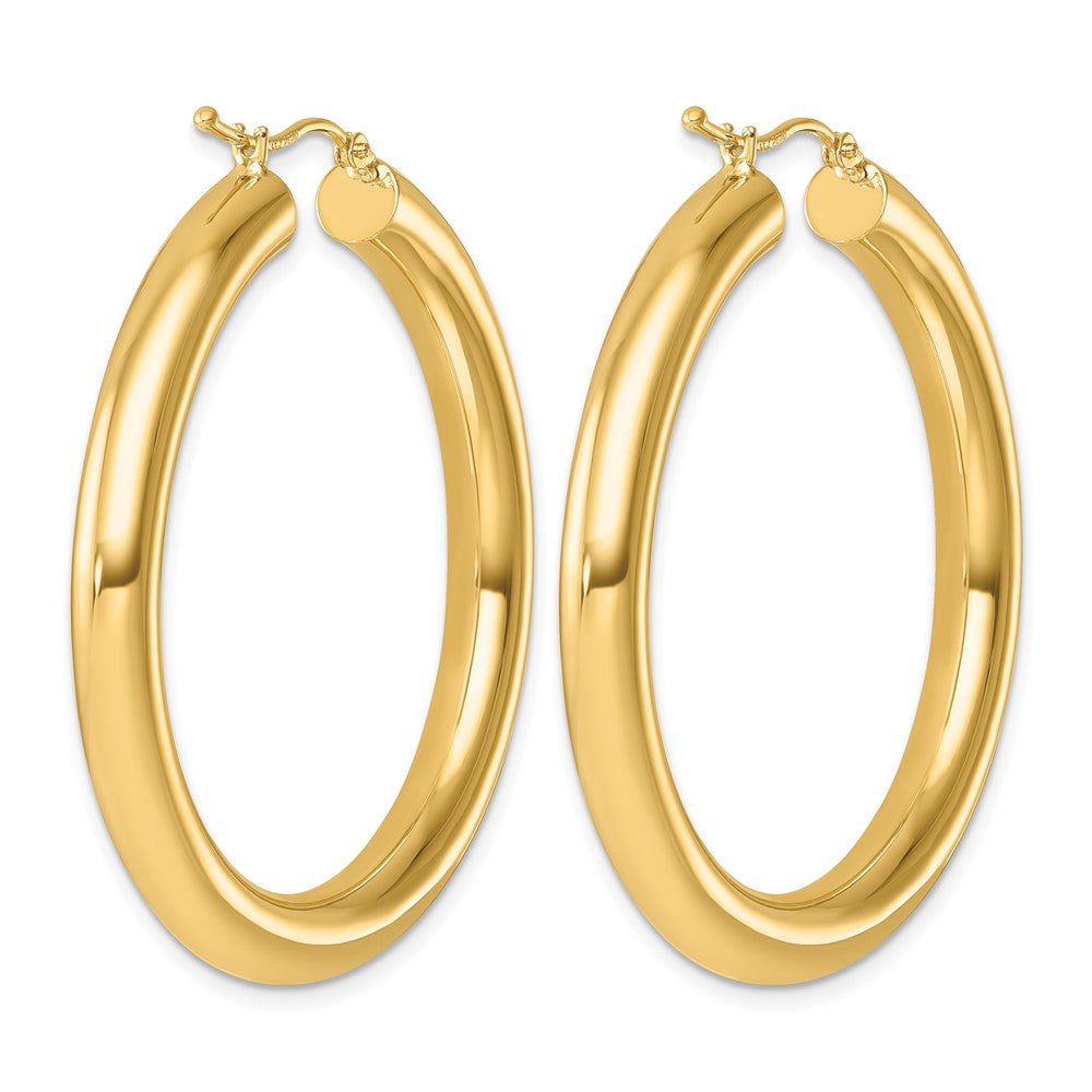 14K Gelbgold Poliert 5mm Creolen