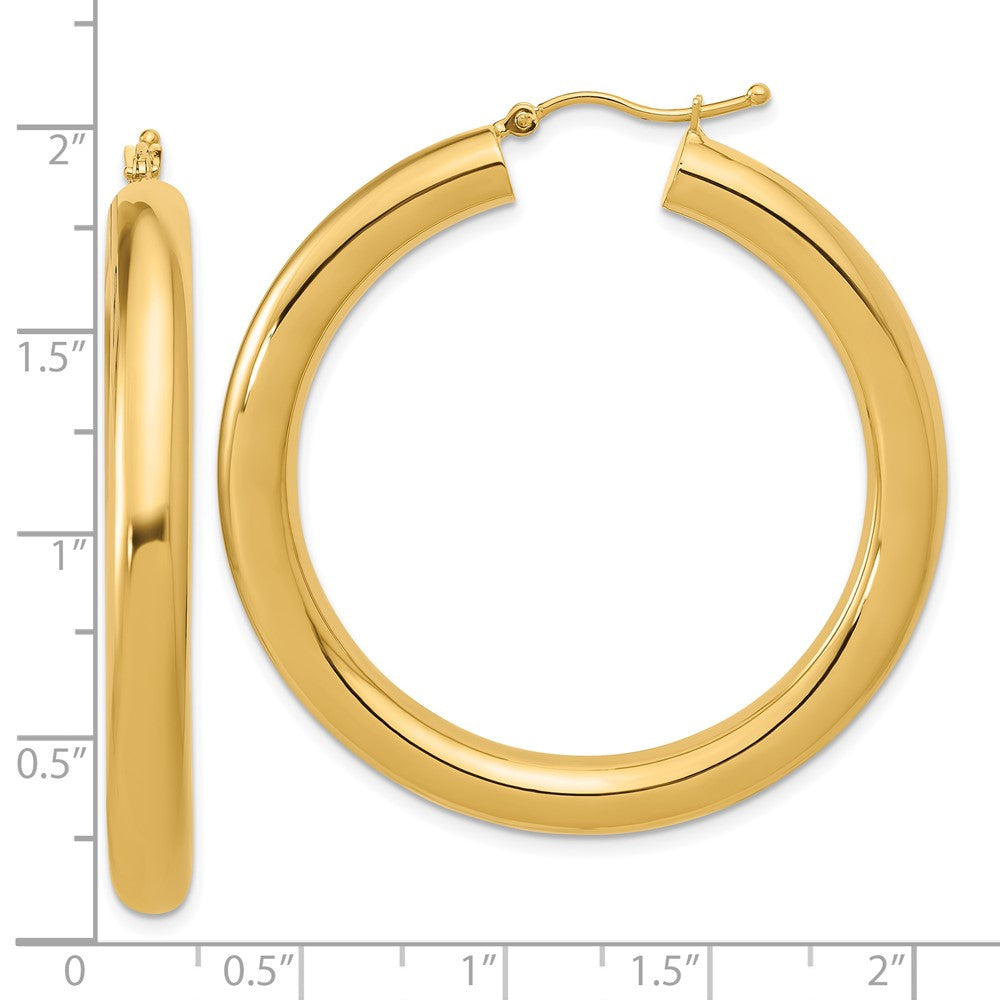 14K Gelbgold Poliert 5mm Creolen